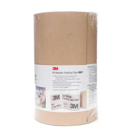 Miniatura 3 de 3M Cinta de Sellado para Todo Clima 8067 (4" x 75 pies) - 1 Rollo - Autoadhesiva Impermeable para Ventanas y Puertas, Revestimiento Ranurado