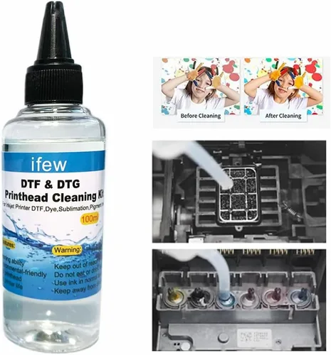 Miniatura 5 de Limpiador de cabezal de impresora de limpieza DTF removedor de líquido Eliminar tinta obstruida Lavadora de lavado de inyección de tinta Cabezal