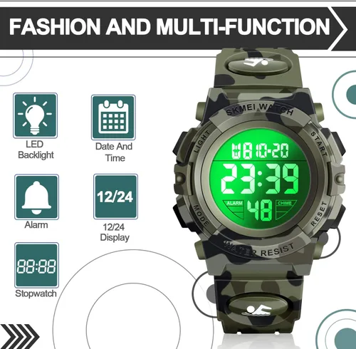 Miniatura 3 de Reloj impermeable multifuncional LED para niños - Regalos para niños
