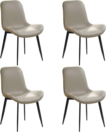 Miniatura 25 de Juego de 2 sillas de comedor color blanco crema, cómodas sillas de oficina con asiento y respaldo de alta elasticidad para sala de estar, Blanco