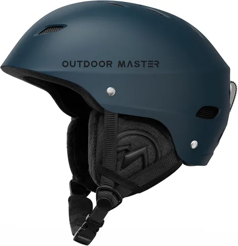 OutdoorMaster Kelvin - Casco de esquí y snowboard para hombres, mujeres y jóvenes Azul oscuro