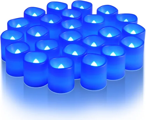 Miniatura 8 de Homemory - Paquete de 100 velas votivas sin llama parpadeantes, velas falsas eléctricas de más de 200 horas, luz de té LED operada
