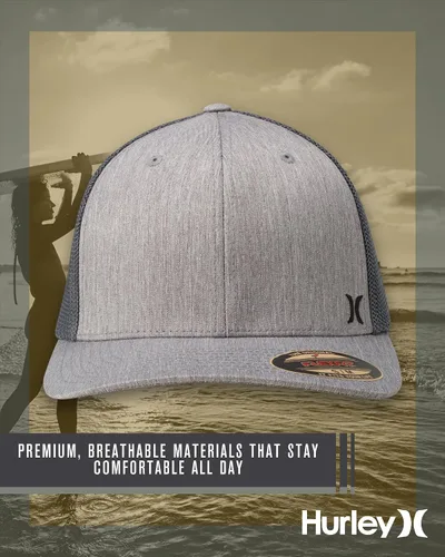 Miniatura 4 de Hurley Gorras para hombre - Gorra de béisbol Mini Icon Mesh Panel - Sombreros ajustados para hombre