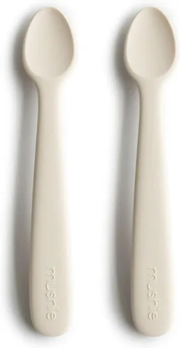 Miniatura 9 de mushie Cucharas de silicona para bebés Paquete de 2 (rubor/arena cambiante)