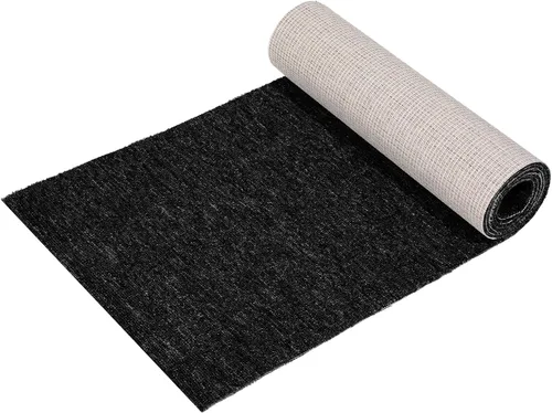 Nuanchu 1 rollo de tapete grande semiacabado para exteriores, de 16 x 79 pulgadas, tapete para puerta angosta, antideslizante, impermeable, para