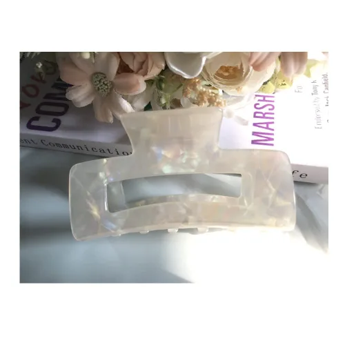 Miniatura 18 de Pinzas para el cabello a cuadros para mujeres y niñas, pinzas de pelo de moda para peinar con pinzas de garra, cabello grueso, forma rectangular