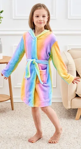 Miniatura 2 de Doctor Unicorn Bata de baño suave de unicornio con capucha para niñas ropa de dormir