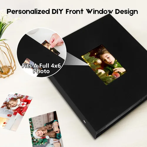 Miniatura 5 de Aevdor - Álbum de fotos de 4 x 6 pulgadas (10 x 15 cm) con 700 bolsillos, cubierta de cuero, capacidad extragrande para álbumes de fotos familiares