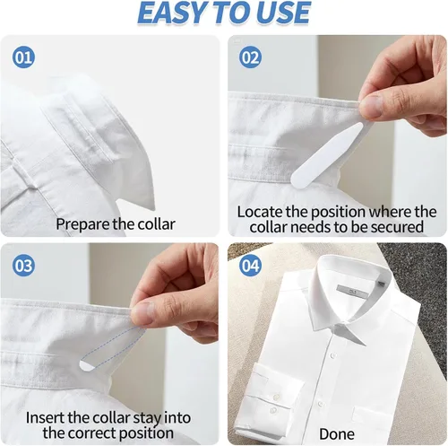 Miniatura 6 de Collar de plástico para colgar – 80 piezas en 4 tamaños (2 pulgadas, 2.2 pulgadas, 2.5 pulgadas, 2.75 pulgadas) para collares de camisa de vestir