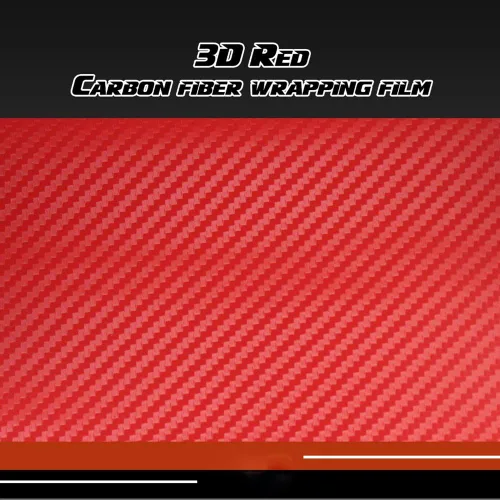 Miniatura 8 de Adhesivo en 3D de fibra de carbono de vinilo para envolver el coche, hoja adhesiva de vinilo para envolver el coche, rojo, 127 x 30 cm 50" x 11.8