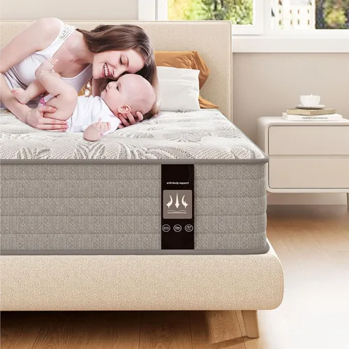 Miniatura 16 de Colchón individual de 8 pulgadas, espuma viscoelástica refrescante de gel, cama tamaño individual en una caja, sensación firme media para alivio