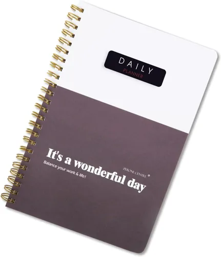 Agenda diaria por hora A5 sin fecha, planificador organizador de día, diario de 128 páginas, diario de trabajo para lista de tareas diarias, notas,