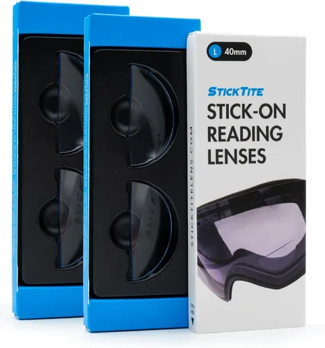 StickTite - Gran lente bifocal adhesiva de 1.575 in que convierte instantáneamente las gafas de esquí y las máscaras de buceo en bifocales ampliados