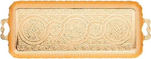 Miniatura 12 de Alisveristime Bandeja rectangular turca otomana para café y té (bandeja pequeña) (13 pulgadas x 5.5 pulgadas) (utentica)