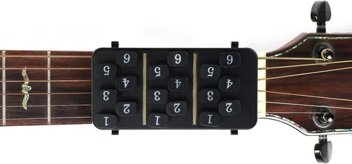 Miniatura 3 de Entrenador de acordes de guitarra con 18 botones, herramienta de aprendizaje de guitarra para personas cuyos dedos duelen por cuerdas de guitarra