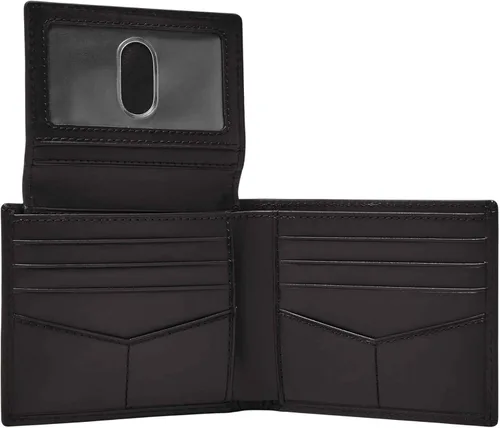 Miniatura 10 de Fossil Derrick - Cartera de piel con bloqueo RFID y funda extraíble para tarjetas
