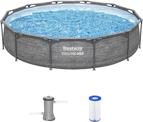 Miniatura 10 de Piscina Bestway Steel Pro sobre suelo, Azul