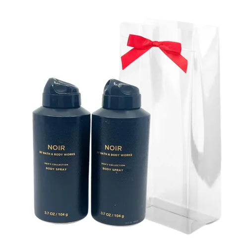 Bath & Body Works Colección para Hombre Desodorante Corporal en Spray - NOIR - Paquete de Regalo para las Fiestas - Lote de 2