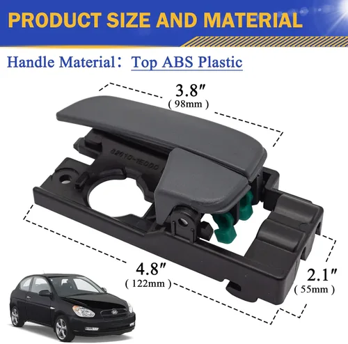 Miniatura 4 de X4XZ Manija de puerta interior para Hyundai Accent 2006-2011 lado de conducción delantera izquierda 826101E000
