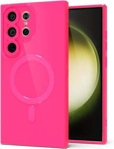 Miniatura 31 de Svanove para Samsung Galaxy S22 Funda de teléfono de silicona magnética, compatible con Magsafe, linda para mujeres, brillante color brillante, gel