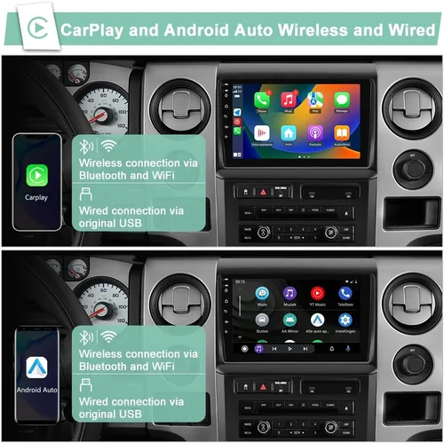 Miniatura 3 de Actualización de radio de 2 GB+64 GB para Ford F150 2009-2012 (Auto AC de gama alta) con pantalla táctil HD de 9 pulgadas, CarPlay