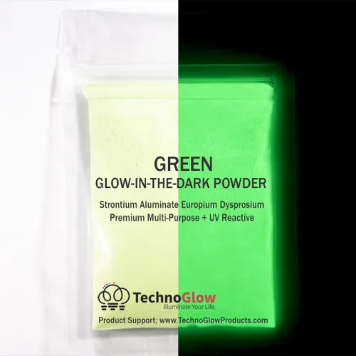 Miniatura 12 de Polvo reactivo que brilla en la oscuridad y a los rayos UV, multiusos, serie PRO (naranja fluorescente a oro, 1 onza (0.99 oz))