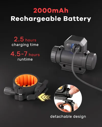 Miniatura 6 de Luz de pistola de pintura LED recargable, luz de pistola de pintura de 450LM con 3 modos de iluminación, 3500–6500K, CRI 95+, giro de 360°