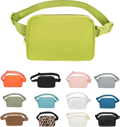 Miniatura 38 de VOROLO Riñonera para mujeres y hombres, bolsa cruzada, bolsa de cinturón con correa ajustable, Rosa, 5,6 pulg.
