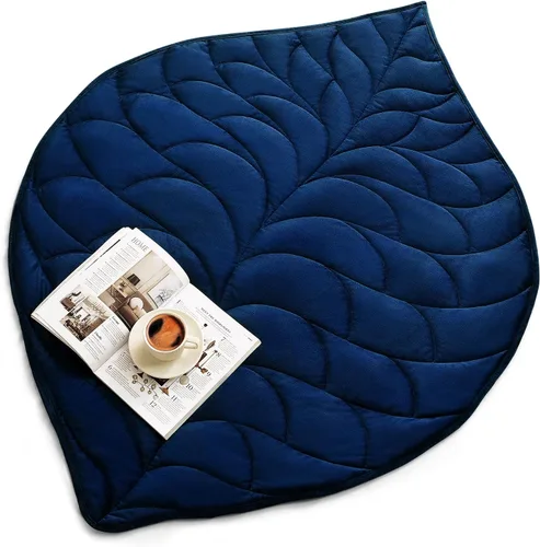 Miniatura 17 de Kaisa Manta con Peso para Adultos (5 libras, 23" x 29"), Manta de Regazo con Peso Suave Lavable a Máquina, Mantas Pequeñas Pesadas con Cuentas