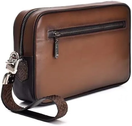 Miniatura 3 de Cuadra - Bolsa para documentos para hombre en piel auténtica Python
