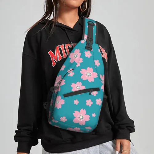 Miniatura 5 de NiuKom Mochila cruzada para el pecho, bolsa cruzada para el hombro, gimnasio, ciclismo, viajes, senderismo, para mujeres y hombres, Primavera