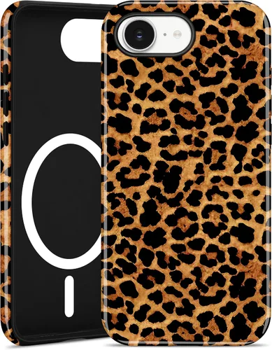 Miniatura 74 de Jusy Compatible con MagSafe Brown Tortoise Shell Print Phone Case para iPhone 7/8/SE, funda protectora magnética de lujo de TPU suave