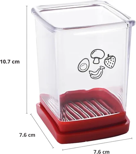 Miniatura 3 de Cortador y picador de frutas - Cortador de tazas para fresa, uva, plátano, champiñones, utensilios de cocina para frutas y verduras, herramienta
