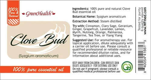 Miniatura 5 de Clove Bud - Botella de vidrio de 1 fl oz (1.0 fl oz) - Aceite esencial 100% puro - GreenHealth