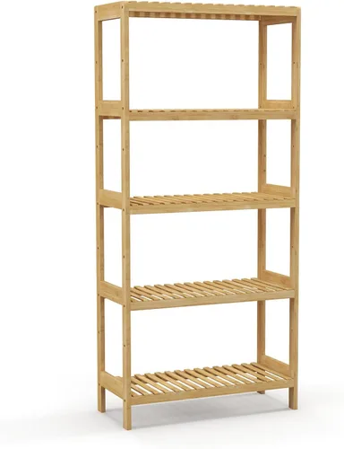 Miniatura 10 de estante de bambú para baño, soporte de almacenamiento multifuncional de 3 niveles, para baño, cocina y sala de estar, soporte para plantas y flores