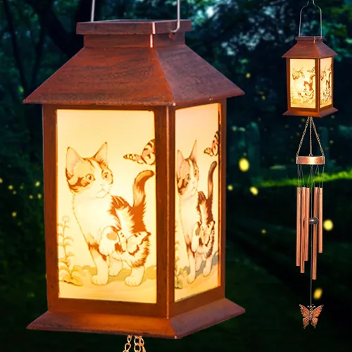 Miniatura 15 de JOBOSI Ramo de la madre, carillón de viento conmemorativo con tubo negro, regalos decorativos, adecuado para interiores y exteriores, perfecto