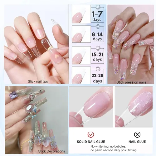 Miniatura 5 de NAILGIL - Gel para esculpir uñas 3D para arte de uñas, gel de escultura 3D no pegajoso con molde de resina, pegamento de uñas sólido, calidad