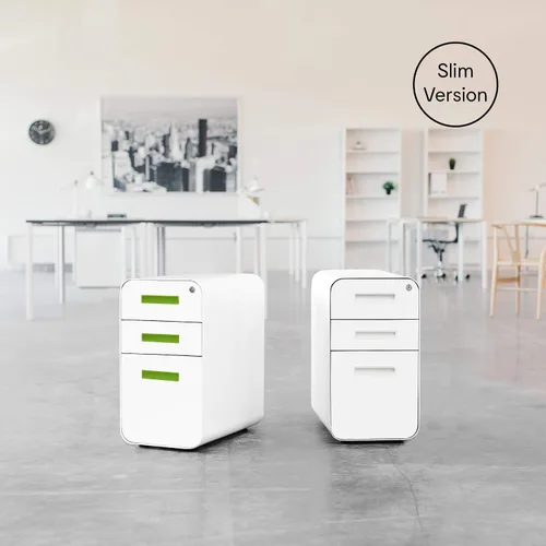 Miniatura 2 de Laura Davidson Furniture Stockpile Archivador móvil delgado de 3 cajones con cerradura - Archivador de metal para debajo del escritorio, carpetas
