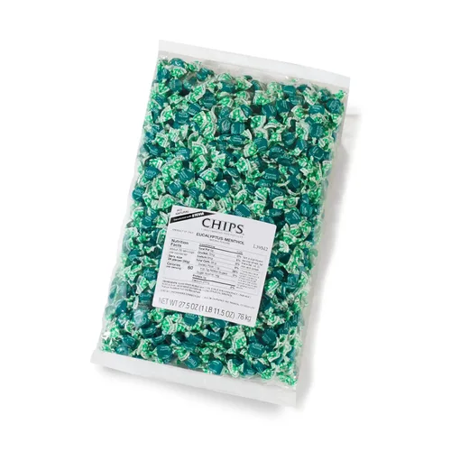 Miniatura 6 de Chips EUCALYPTUS MENTHOL, 1 libra Tamaño "Coro" - Pastillas italianas clásicas