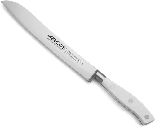 Miniatura 12 de Arcos Cuchillo forjado dentado de acero inoxidable de nitrum de 5 pulgadas y hoja de 5.118 in. Mango ergonómico POM de polioximetileno. Serie Blanco