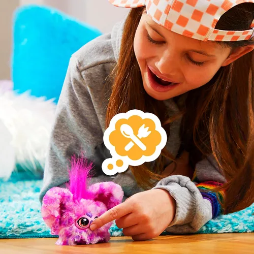 Miniatura 7 de Furby Furblets Hip-Bop Mini Friend, más de 45 sonidos, música hip hop y frases furbish, juguetes de peluche electrónicos, rosa y morado, regalos
