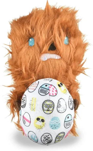 STAR WARS FF19495 - Juguete chirriante para mascotas, peluche de Chewbacca Rebel y huevo de Pascua de 6 pulgadas, juguete relleno de Chewbacca para