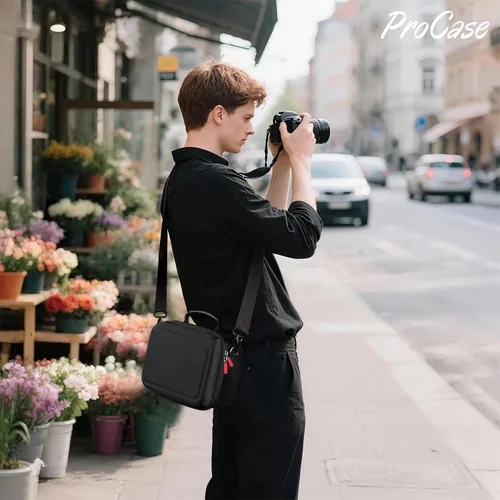 Miniatura 2 de ProCase Funda rígida para cámara para Canon Rebel T7/EOS R100/R50/DSLR/SLR/Nikon/Sony/Cámaras sin espejo, bolsa de viaje para cámara digital
