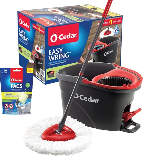 Miniatura 8 de O-Cedar System Easy Wring - Trapeador giratorio y balde con 3 recambios adicionales con Citrus Pac (Paquete de variedad)