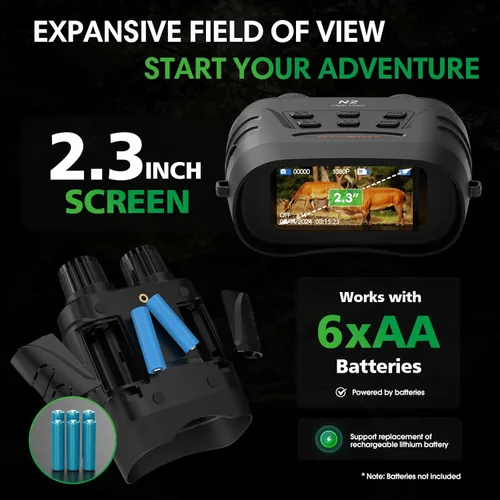 Miniatura 7 de Gafas de visión nocturna 4K, prismáticos de visión nocturna infrarroja para adultos, binoculares de pantalla grande HD pueden guardar fotos y videos