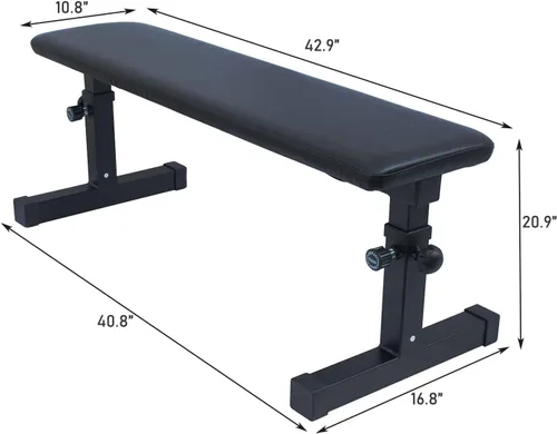 Miniatura 2 de Icoud - Banco de peso plano para entrenamiento de altura ajustable para entrenamiento de fuerza y fitness