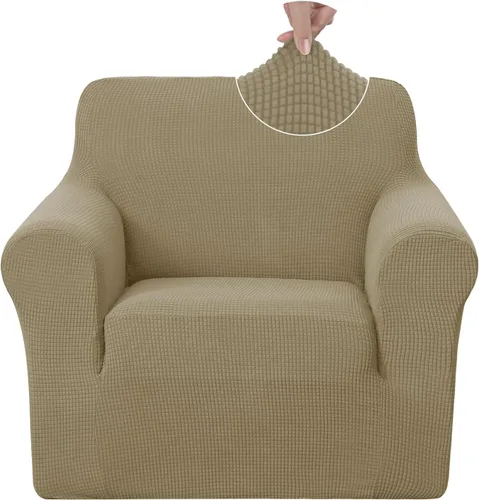 Miniatura 80 de U-NICE HOME Funda elástica para sofá, lavable, protector de muebles para sofá de 3 cojines, apta para mascotas (sofá, gris)
