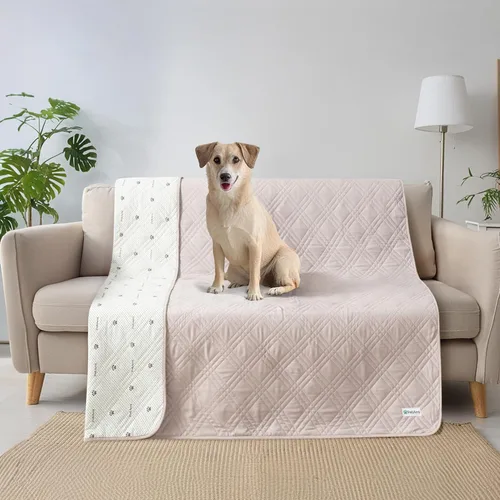 Miniatura 7 de PetAmi Funda de cama impermeable para perro, protector reversible de muebles para gatos y perros, manta lavable para asiento de sofá, 102 x 82 Beige