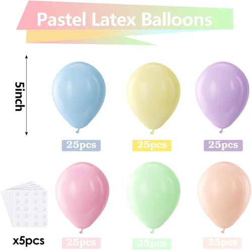 Miniatura 247 de Bezente - Globos de 5 pulgadas de látex redondos pequeños para revelación de género, despedidas de soltera, cumpleaños, bodas y aniversarios, aptos