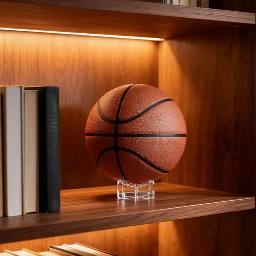 Miniatura 3 de 4/8 Pack Acrylic Basketball Stand, Display Stand for Signed Baseball, Basketball, Football, Soccer, Volleyball & Softball, Clear Storage Holder